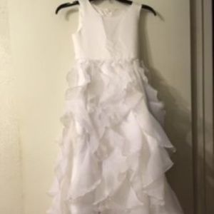 Gorgeous White Ruffle Kids Formal Dress 8